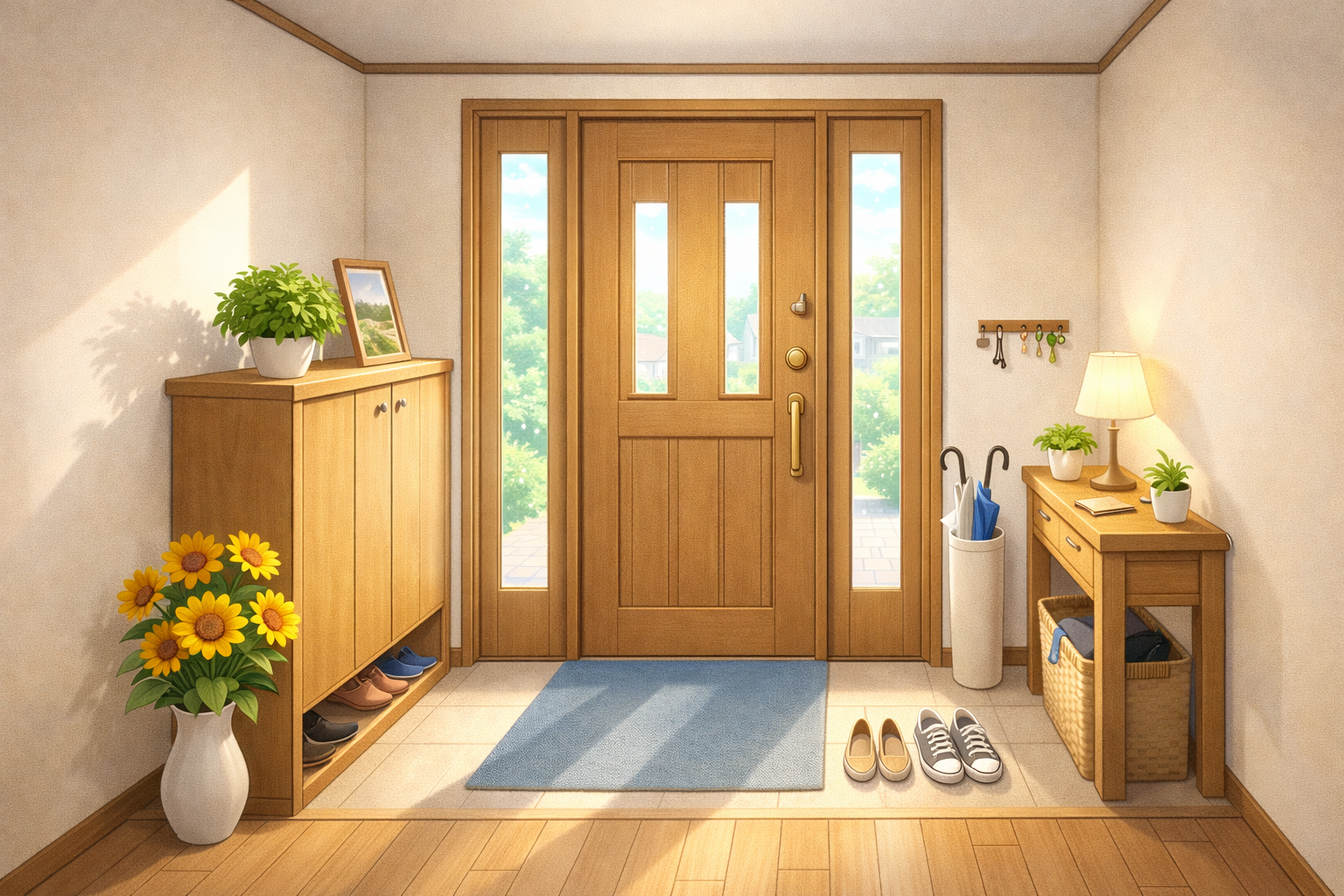 玄関の広さと採光を表す絵