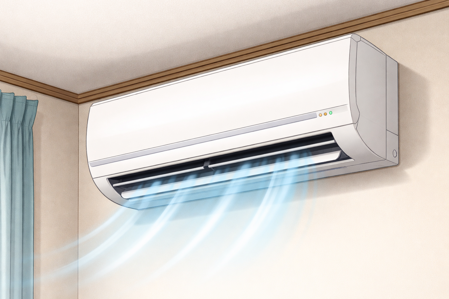 壁掛けエアコンの一例