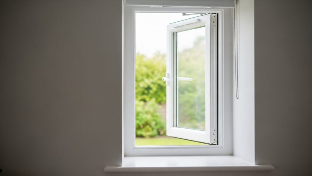 縦すべり出し窓の一例