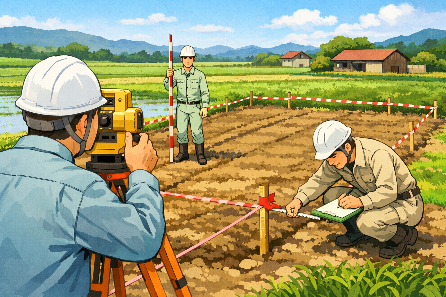 分筆測量している様子の図